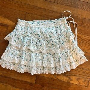 Blue flower LoveShackFancy skirt